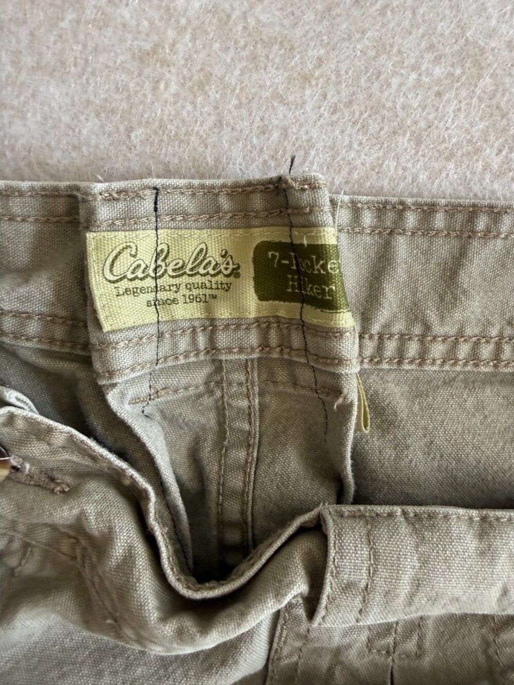 Cabelas Outdoor Gear Women's7 Pocket Hiker Canvas Cargo Utility Shorts Size 18 - Picture 5 of 6